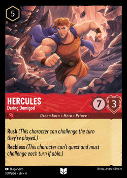 109/204 Hercules - Daring Demigod Disney Lorcana Ursula’s Return Uncommon