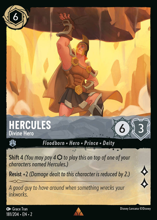 181/204 Hercules - Divine Hero Disney Lorcana Rise of the Floodborn Rare