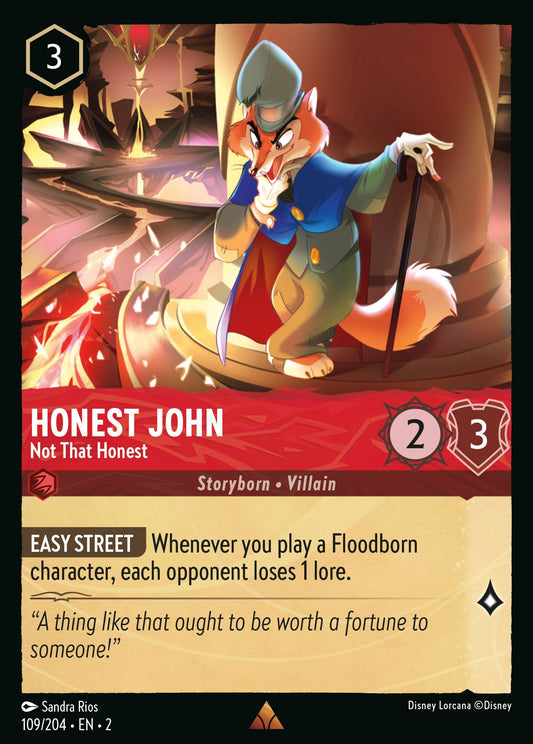 109/204 Honest John - Not That Honest Disney Lorcana Rise of the Floodborn Rare