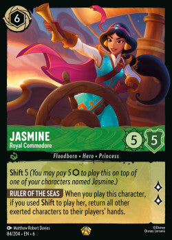 84/204 Disney Lorcana Azurite Sea Jasmine - Royal Commodore Legendary