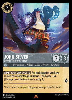 176/204 John Silver - Greedy Treasure Seeker Disney Lorcana into the inklands Rare