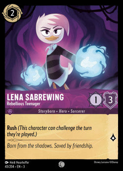 043/204 Lena Darkwing - Rebellious Teenager Disney Lorcana into the inklands Common