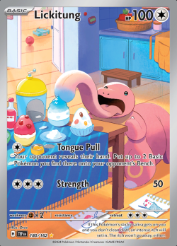 180/162 Pokemon Lickitung  Temporal Forces Illustration Rare