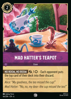 66/204 Disney Lorcana Azurite Sea Mad Hatter's Teapot Common