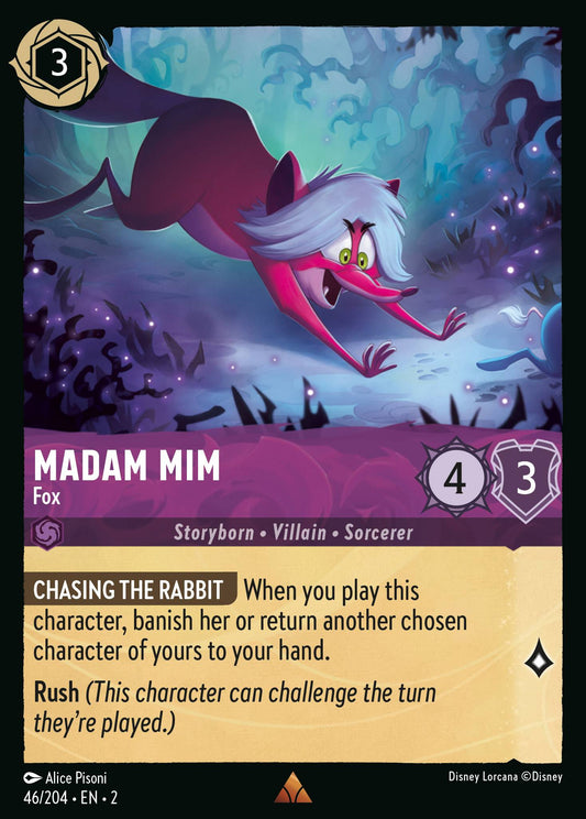 046/204 Madam Mim - Fox Disney Lorcana Rise of the Floodborn Rare