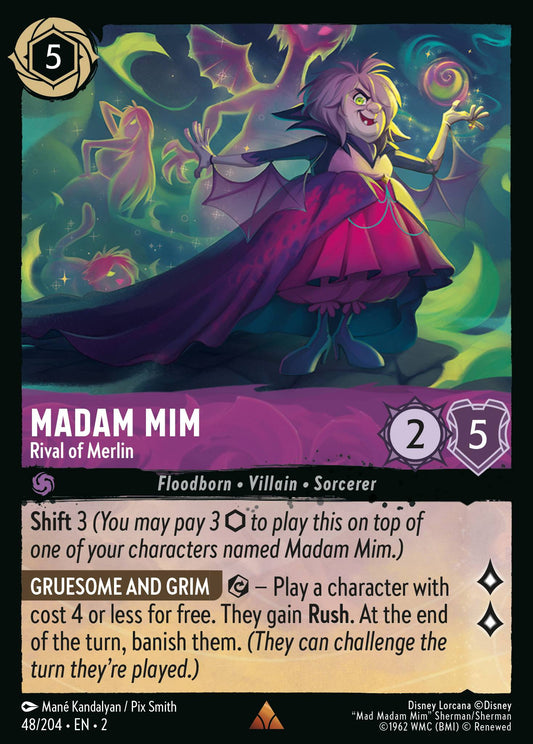 048/204 Madam Mim - Rival of Merlin Disney Lorcana Rise of the Floodborn Rare