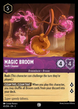 045/204 Magic Broom - Swift Cleaner Disney Lorcana into the inklands Common