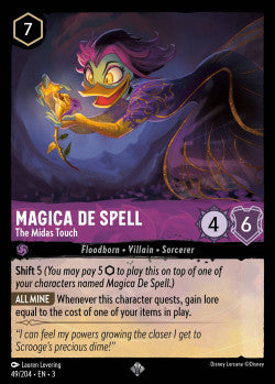 049/204 Magica De Spell - Midas Touch Disney Lorcana into the inklands Super Rare