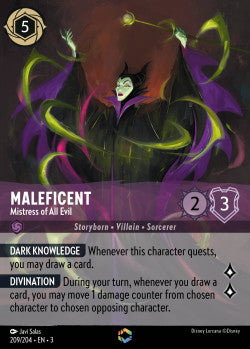 209/204 Maleficent - Mistress of All Evil Disney Lorcana into the inklands Enchanted