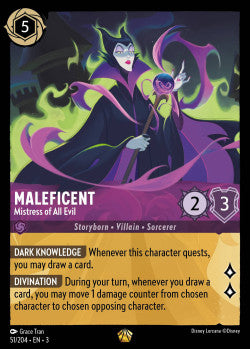 051/204 Maleficent - Mistress of All Evil Disney Lorcana into the inklands Legendary