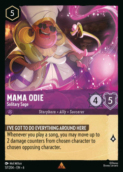 57/204 Disney Lorcana Azurite Sea Mama Odie - Solitary Sage Rare