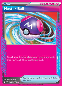 153/162 Pokemon Master Ball  Temporal Forces ACE SPEC Rare