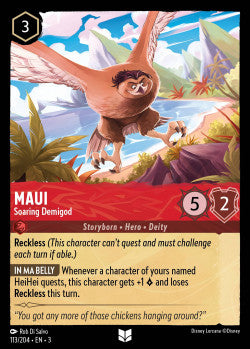 113/204 Maui - Soaring Demigod Uncommon Disney Lorcana into the inklands