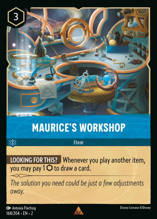 168/204 Maurice's Workshop Disney Lorcana Rise of the Floodborn Rare