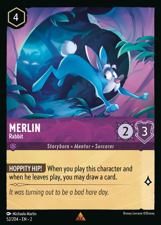 052/204 Merlin - Rabbit Disney Lorcana Rise of the Floodborn Rare