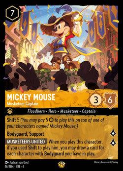 016/204 Mickey Mouse - Musketeer Captain Disney Lorcana Ursula’s Return Legendary