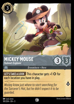 181/204 Mickey Mouse - Stalwart Explorer Disney Lorcana into the inklands Common