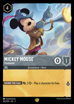 182/204 Mickey Mouse - Trumpeter Legendary Disney Lorcana into the inklands