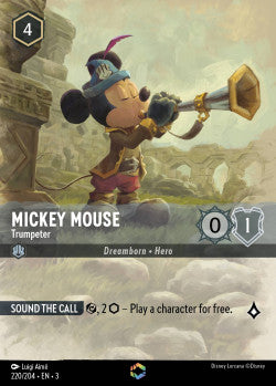 220/204 Mickey Mouse - Trumpeter Disney Lorcana into the inklands Enchanted