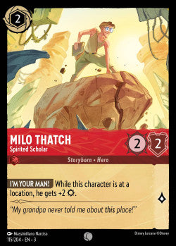 115/204 Milo Thatch - Spirited Scholar Common Disney Lorcana into the inklands