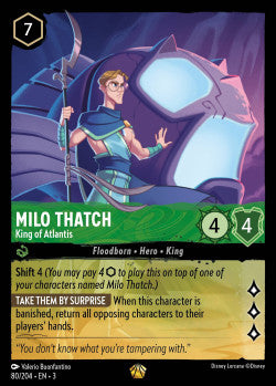 080/204 Milo Thatch - King of Atlantis Legendary Disney Lorcana into the inklands