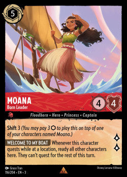 116/204 Moana - Born Leader Rare Disney Lorcana into the inklands