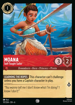 117/204 Disney Lorcana Azurite Sea Moana - Self-Taught Sailor Common