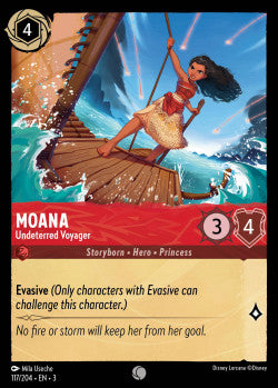 Moana - Undeterred Voyager Common Disney Lorcana into the inklands 117/204 FOIL