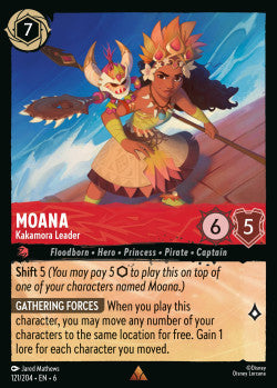 121/204 Disney Lorcana Azurite Sea Moana - Kakamora Leader Rare