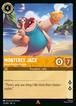 13/204 Disney Lorcana Azurite Sea Monterey Jack - Good-Hearted Ranger Rare