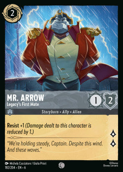 182/204 Disney Lorcana Azurite Sea Mr. Arrow - Legacy's First Mate Common