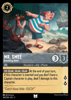 184/204 Mr Smee - Bumbling Mate Disney Lorcana into the inklands Uncommon