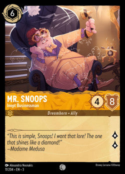 011/204 Mr. Snoops - Inept Businessman Disney Lorcana into the inklands Common