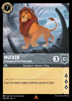 185/204 Mufasa - Champion of the Pride Lands Disney Lorcana into the inklands Rare