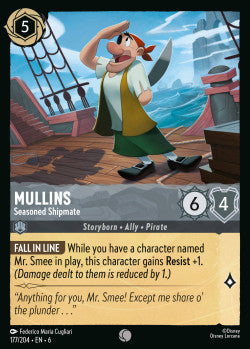 177/204	Disney Lorcana Azurite Sea Mullins - Seasoned Shipmate Common