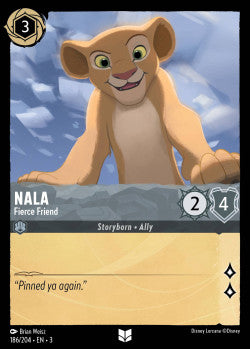 186/204 Nala - Fierce Friend Uncommon Disney Lorcana into the inklands