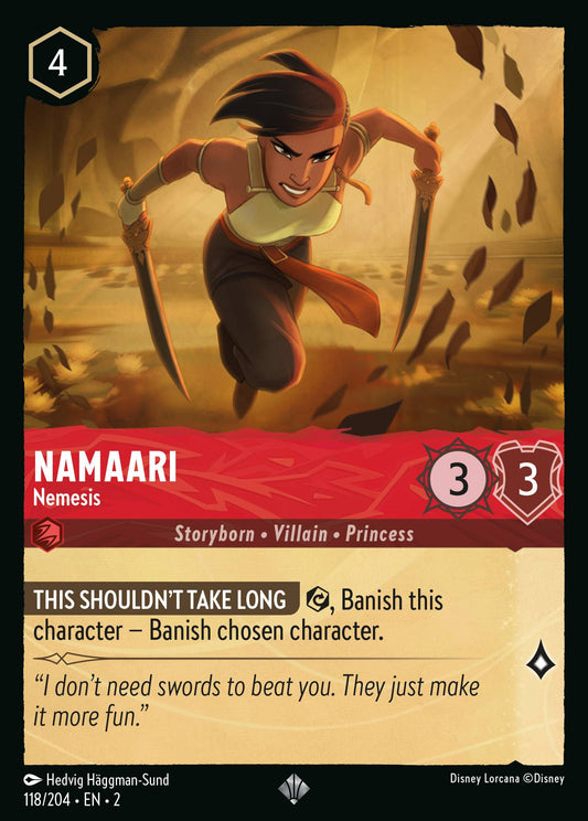 Namaari - Nemesis Disney Lorcana Rise of the Floodborn Super Rare  118/204
