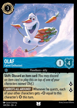 149/204 Olaf - Carrot Enthusiast Disney Lorcana Ursula’s Return Uncommon