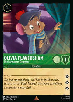 92/204 Disney Lorcana Azurite Sea Olivia Flaversham - The Toymakers Daughter Rare