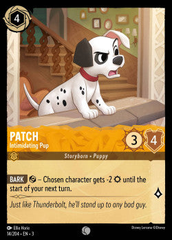 014/204 Patch - Intimidating Pup Disney Lorcana into the inklands Common