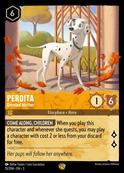 015/204 Perdita - Devoted Mother Disney Lorcana into the inklands Legendary