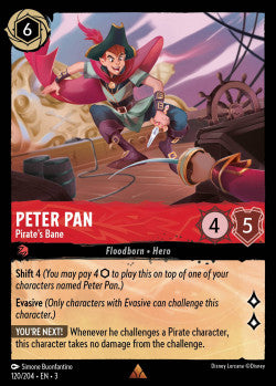 Peter Pan - Pirate's Bane Rare Disney Lorcana into the inklands 120/204 FOIL