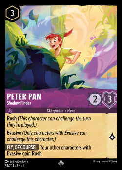 054/204 Peter Pan - Shadow Finder Disney Lorcana Ursula’s Return Super Rare