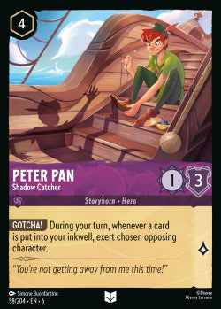 58/204 Disney Lorcana Azurite Sea Peter Pan - Shadow Catcher Uncommon