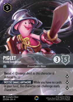 221/204 Piglet - Sturdy Swordsman Disney Lorcana Ursula’s Return Enchanted