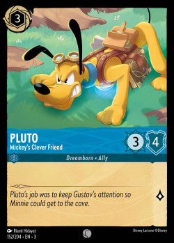 Pluto - Mickey's Clever Friend Disney Lorcana into the inklands Common 152/204