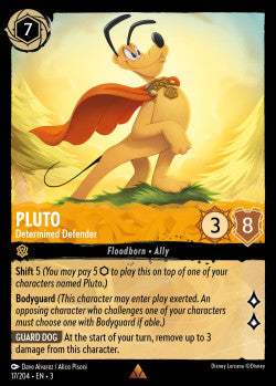 017/204 Pluto - Determined Defender Disney Lorcana into the inklands Rare