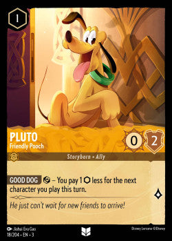 Pluto - Friendly Pooch Uncommon Disney Lorcana into the inklands 180/204 FOIL