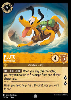 020/204 Pluto - Rescue Dog Disney Lorcana Ursula’s Return Common