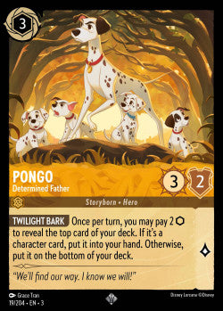 019/204 Pongo - Determined Father Disney Lorcana into the inklands Super Rare